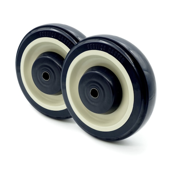 Service Caster 5'' Polyurethane Shopping Cart Wheels, 2PK SCC-SCPPUDB514-516-2 - main